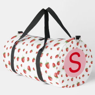 Bolso De Deporte Grande Patrón de fresa