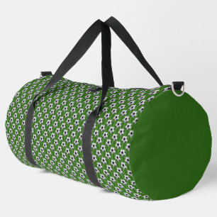 Bolso De Deporte Grande Patrón de fútbol europeo verde moderno