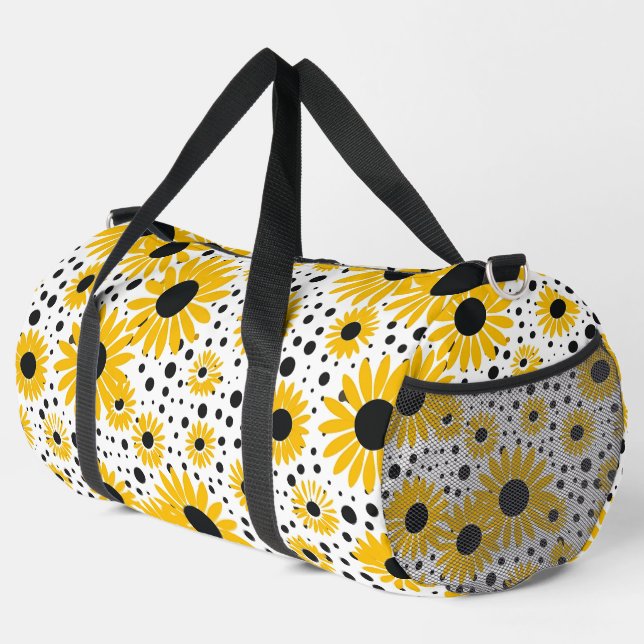 Bolso De Deporte Grande Patrón de girasol moderno (Esquina derecha)