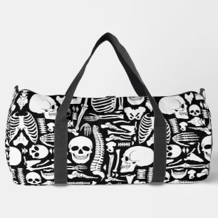 Bolso De Deporte Grande patrón de huesos anatómicos de halloween