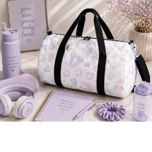Bolso De Deporte Grande Patrón de leopardo blanco metálico