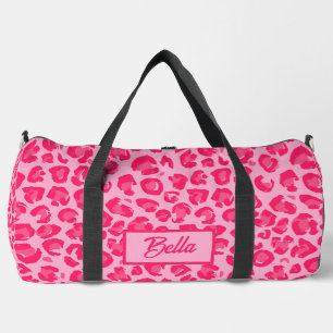 Bolso De Deporte Grande Patrón de leopardo rosado caliente