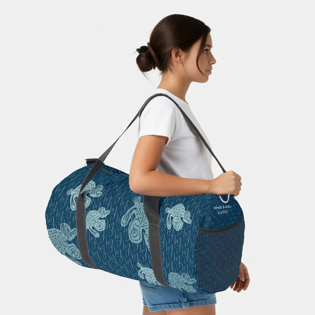 Bolso De Deporte Grande Patrón de monograma abstracto (Chic monogrammed practical duffel bag)