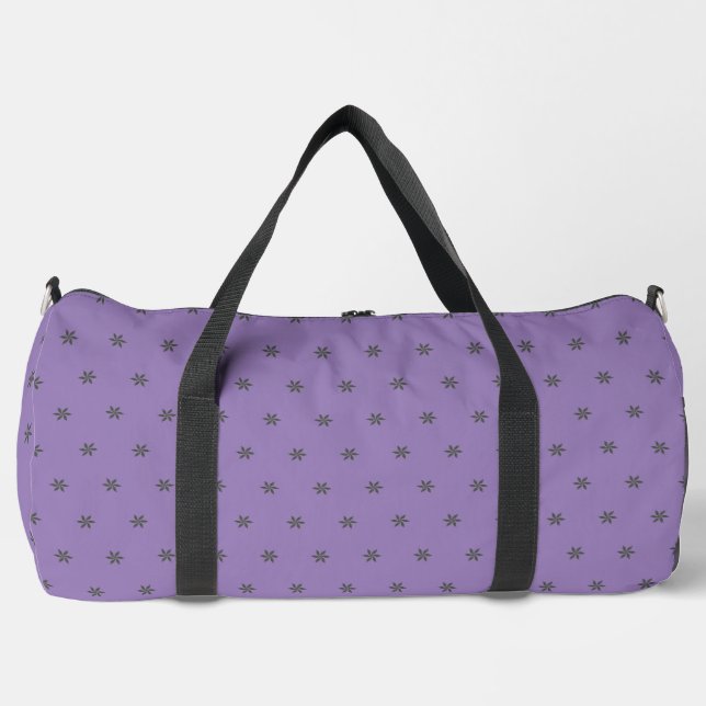 Bolso De Deporte Grande patrón de niñera púrpura lavanda (Anverso)