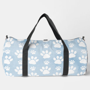 Bolso De Deporte Grande Patrón De Paws, Patas Blancas, Colores De Agua, Az