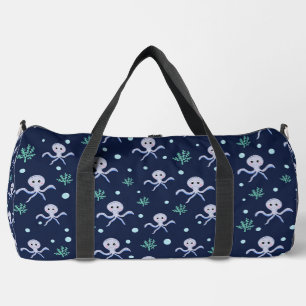Bolso De Deporte Grande Patrón de pulpo bajo el mar