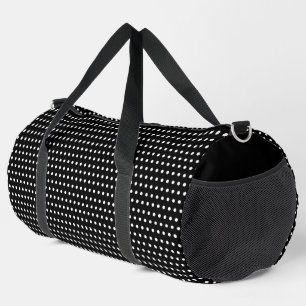 Bolso De Deporte Grande Patrón De Puntos Blancos Elegantes En Negro