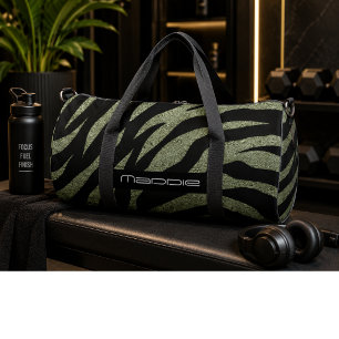 Bolso De Deporte Grande Patrón de rayas de cebra