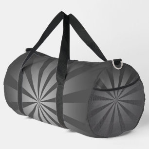BOLSO DE DEPORTE GRANDE PATRÓN DE STARBURST GRIS Y NEGRO
