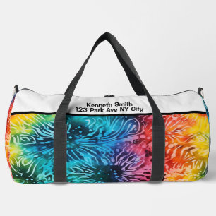 Bolso De Deporte Grande Patrón de teñido de arcoíris personalizado