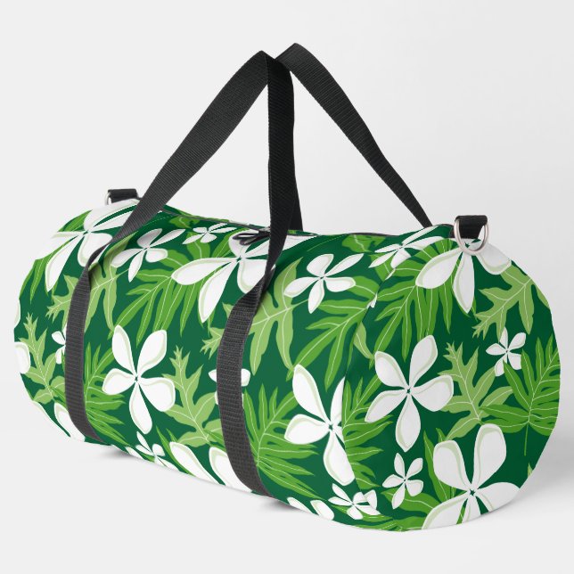 BOLSO DE DEPORTE GRANDE PATRÓN DE TIARE EN VERDE (Esquina izquierda)