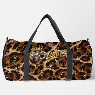 Bolso De Deporte Grande Patrón de tigre de cristal negro y dorado