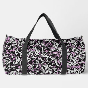 Bolso De Deporte Grande Patrón de triángulo negro morado grande