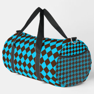 Bolso De Deporte Grande Patrón de verificador de diamantes de color azul m