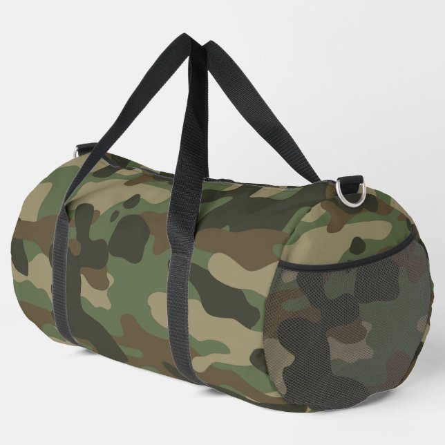 Bolso De Deporte Grande Patrón del Ejército Camo Verde (Esquina derecha)