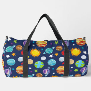 Bolso De Deporte Grande Patrón espacial, planetas, estrellas, cosmos, gala