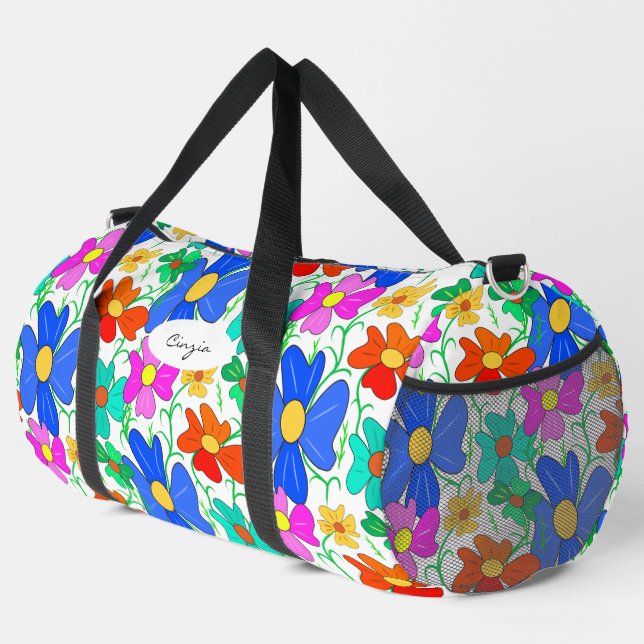 Bolso De Deporte Grande Patrón floral (Esquina derecha)