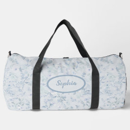 Bolso De Deporte Grande Patrón floral azul Pastel