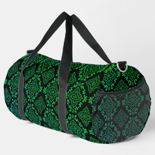 Bolso De Deporte Grande Patrón geométrico verde / Estampa india