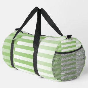 Bolso De Deporte Grande Patrón Grande de Rayas Blancas y Verdes