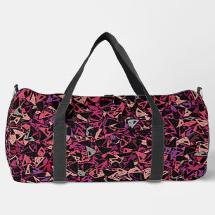Bolso De Deporte Grande Patrón Grande de Triángulo Rosa Púrpura