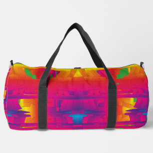 Bolso De Deporte Grande Patrón Indio de Color Vibrante Festivo 