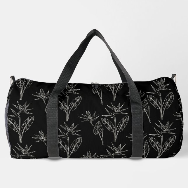 Bolso De Deporte Grande Patrón moderno hawaiano de ave del paraíso acc (Reverso)