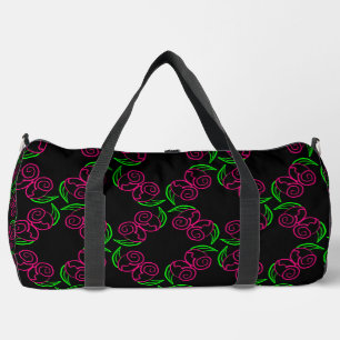 Bolso De Deporte Grande Patrón Rosa doble rosado caliente