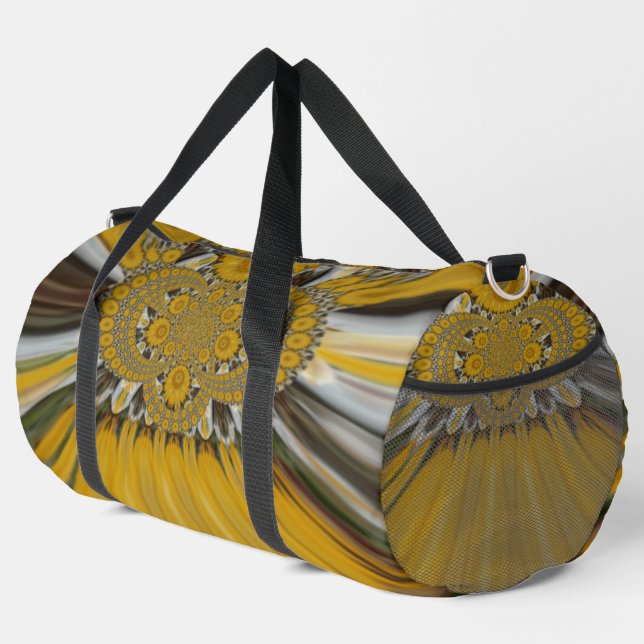 Bolso De Deporte Grande Patrón Sunflower: Un diseño caprichoso (Esquina derecha)