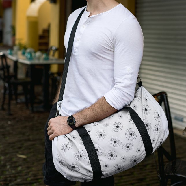 Bolso De Deporte Grande Patrones de Círculo Elegante (Elegant Circle Patterns Duffle Bag (Large Size))