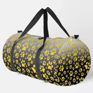 Bolso De Deporte Grande Patrones metalizado dorados sobre fondo degradado