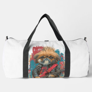 Bolso De Deporte Grande Pekinés Punk Rock � Perro Rebelde