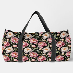 Bolso De Deporte Grande Peonía del patrón floral botánico
