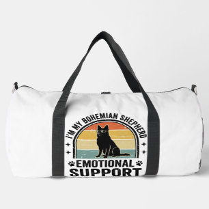 Bolso De Deporte Grande Perro pastor bohemio de apoyo emocional vintage 