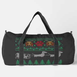 Bolso De Deporte Grande Perro salchicha navideño perro vienés perro salchi