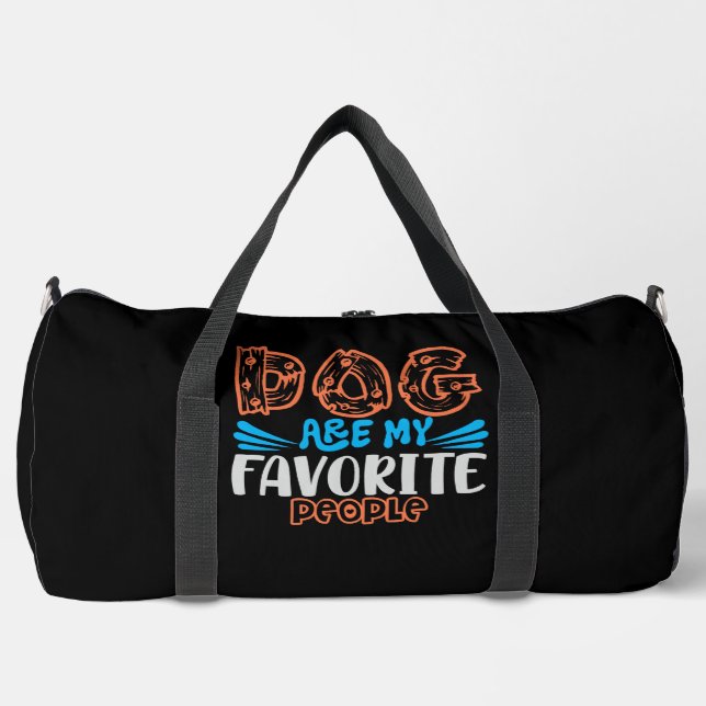 Bolso De Deporte Grande Perros Mi Gente Favorita (Anverso)