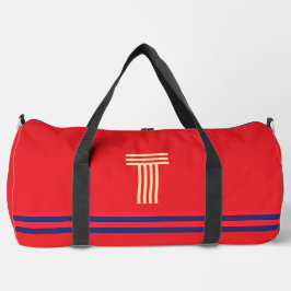 Bolso De Deporte Grande Personaliza con tu rojo de banda roja inicial