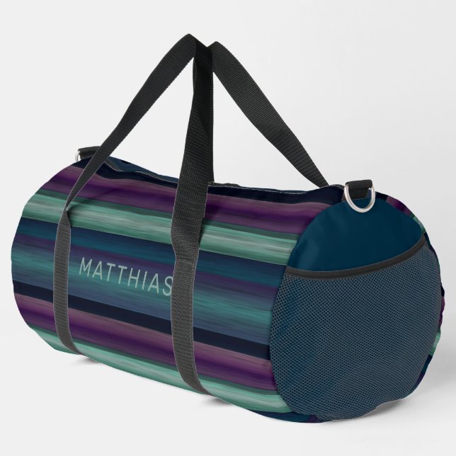 Bolso De Deporte Grande Personalizado Azul oscuro Verde azulado verde negr (Esquina derecha)
