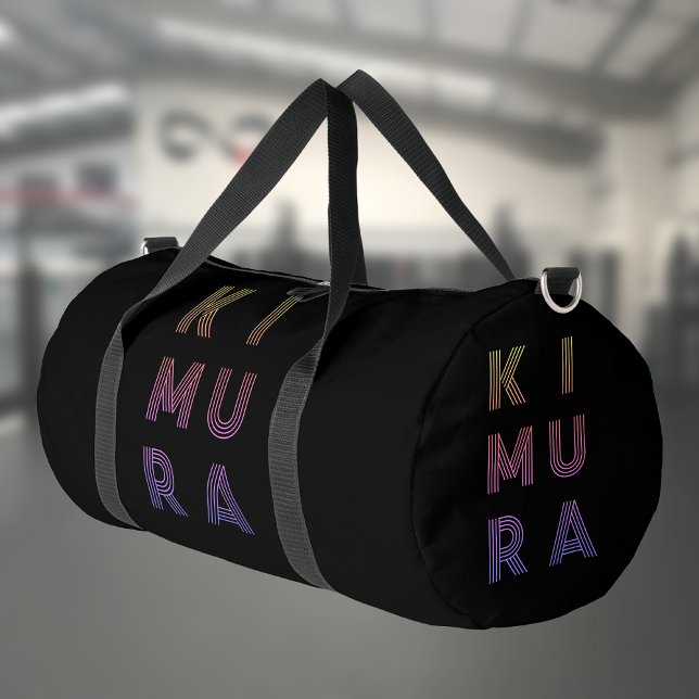 Bolso De Deporte Grande Personalizado BJJ Kimura Sumisión Jiu Jitsu Black (Kimura black gym bag)