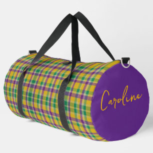 Bolso De Deporte Grande personalizado Colorido patrón de gingham de Mardi