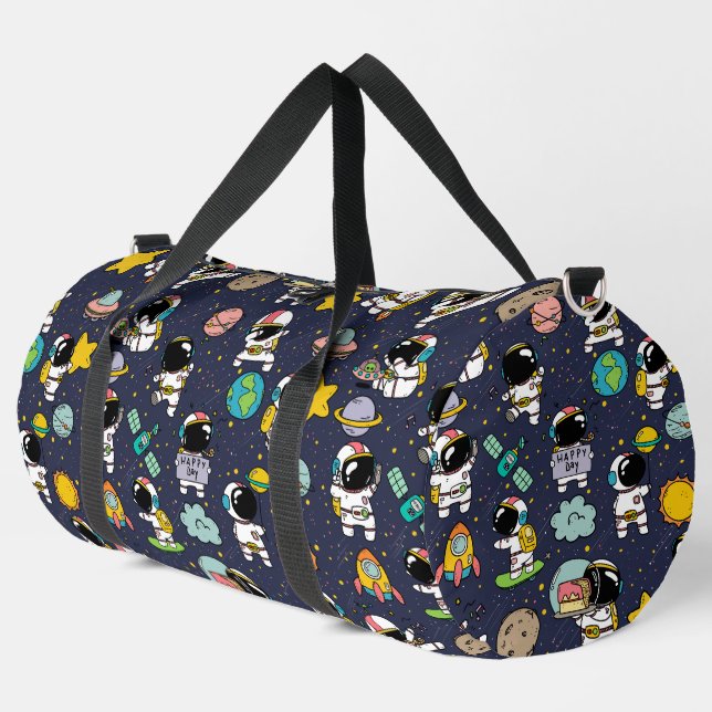 Bolso De Deporte Grande Personalizado del espacio ultraterrestre astronaut (Esquina izquierda)