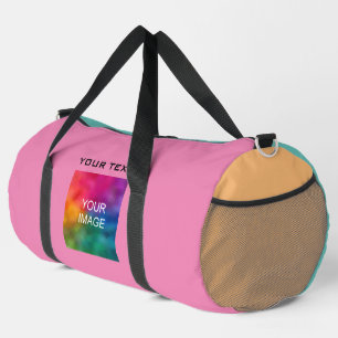 Bolso De Deporte Grande Personalizado Foto texto plantilla colorida modern
