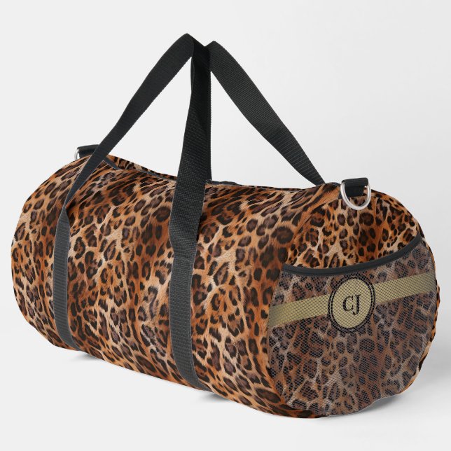 Bolso De Deporte Grande Personalizado Leopard Duffle Bag (Esquina derecha)