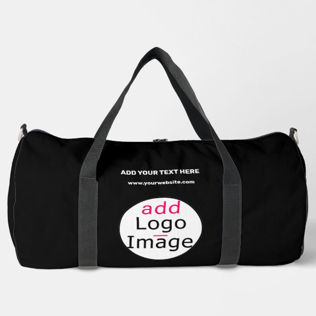 Bolso De Deporte Grande Personalizado negro extravagante profesional (Anverso)