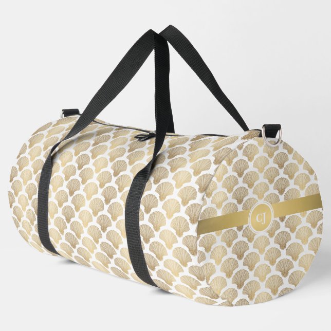 Bolso De Deporte Grande Personalizado Seashell Duffel Bag (Esquina izquierda)