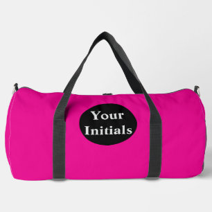 Bolso De Deporte Grande Personalizar Con Sus Iniciales Rosa Caliente