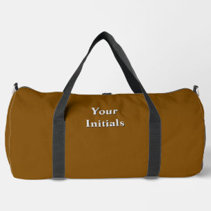 Bolso De Deporte Grande Personalizar con tus iniciales Marrón