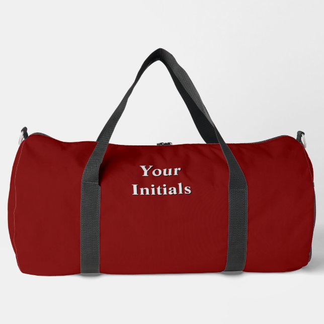 Bolso De Deporte Grande Personalize With Your Initials Red   (Anverso)