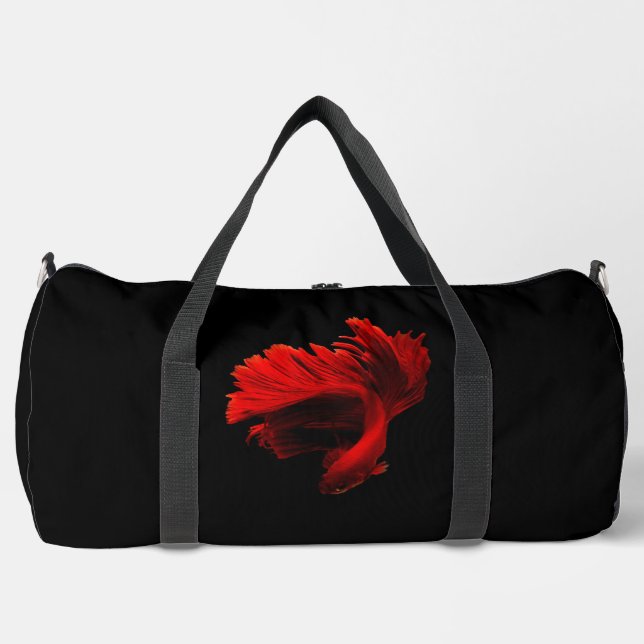 Bolso De Deporte Grande Pescado rojo ruby de combate siamés (Anverso)