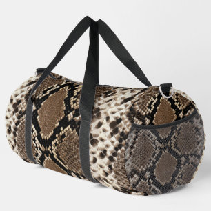 Bolso De Deporte Grande Piel de serpiente de pitón falsa